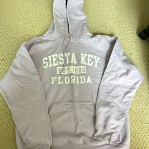Gildan Purple Hoodie with Siesta Key Florida Print